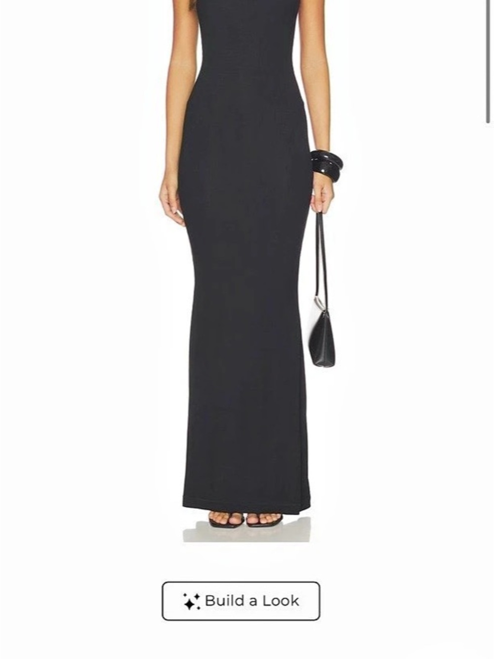 SKIMS Soft Lounge Long Slip Dress Black Maxi